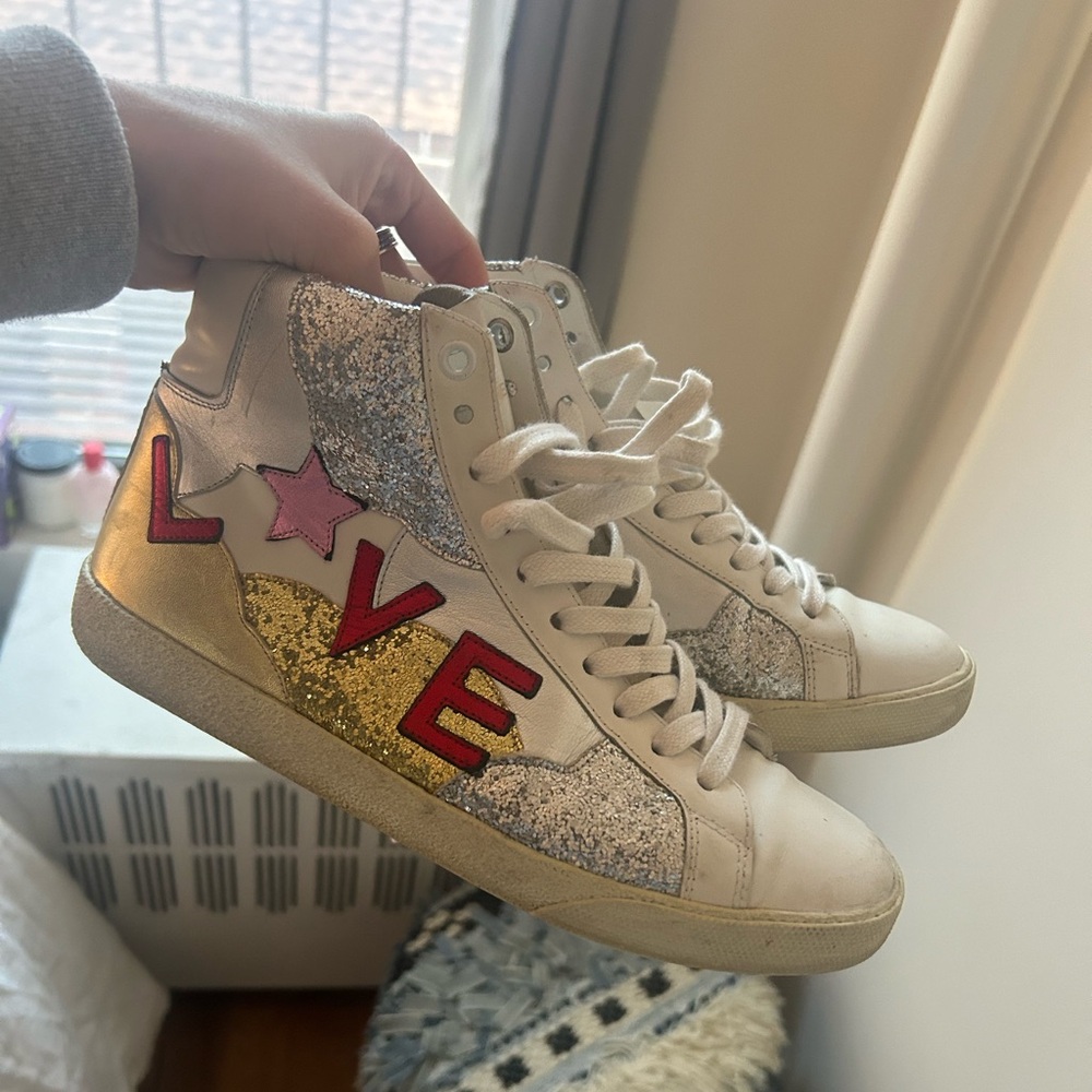 Saint Laurent LOVE High Top Sneakers